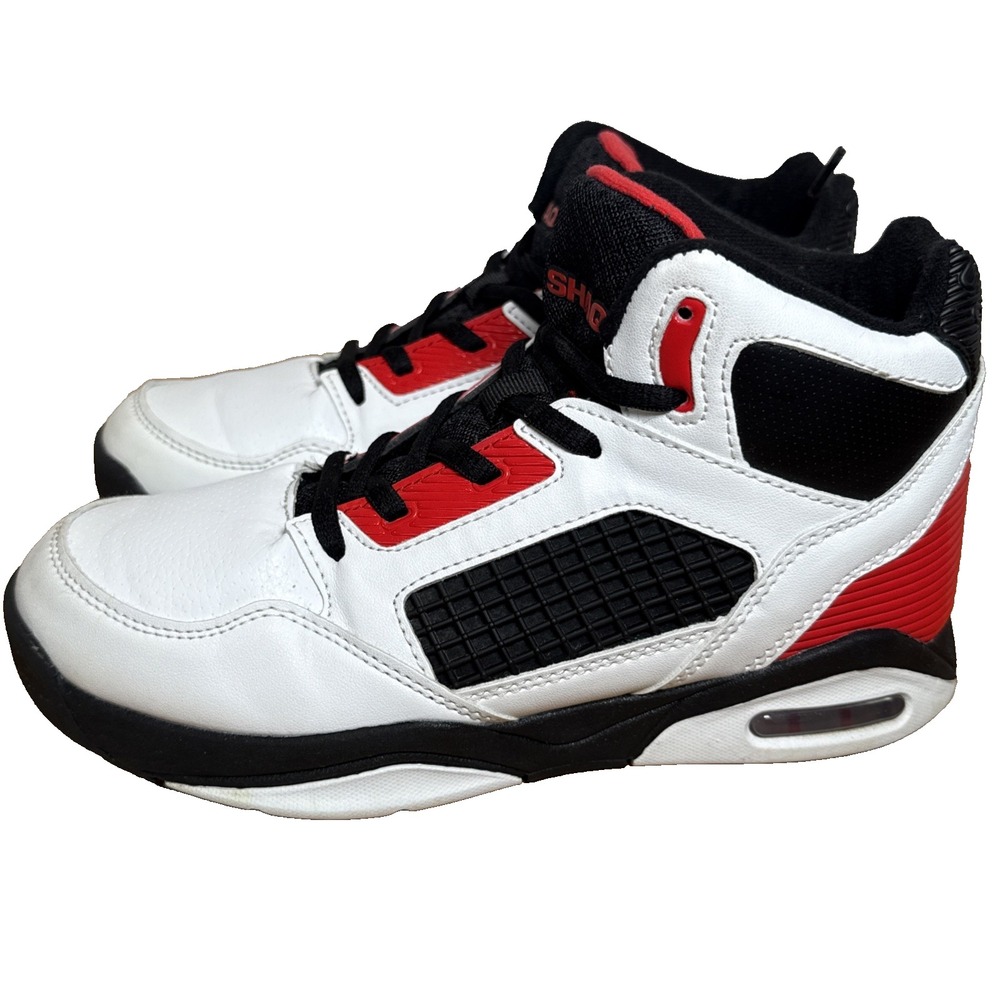 SHAQ Bankshot Kids Basketball Trainers - White/Red/Black / Sz 3.5Y